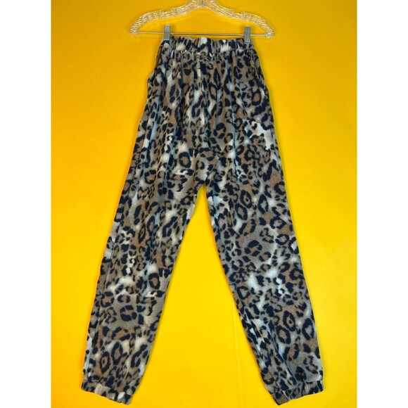 Know One Cares Leopard Print Jogger Pants Brown Womens S Elastic Waist NWT - Picture 4 of 4